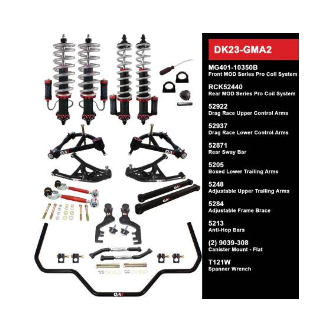 1968-1972 Chevelle, Drag Kit, Level 3, MOD Shocks, QA1 DK23-GMA2