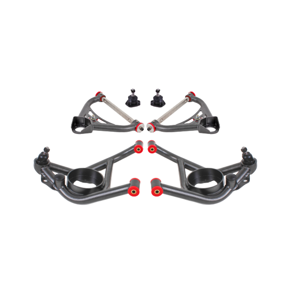 BMR 70-81 2nd Gen F-Body Upper And Lower A-Arm Kit - Black Hammertone