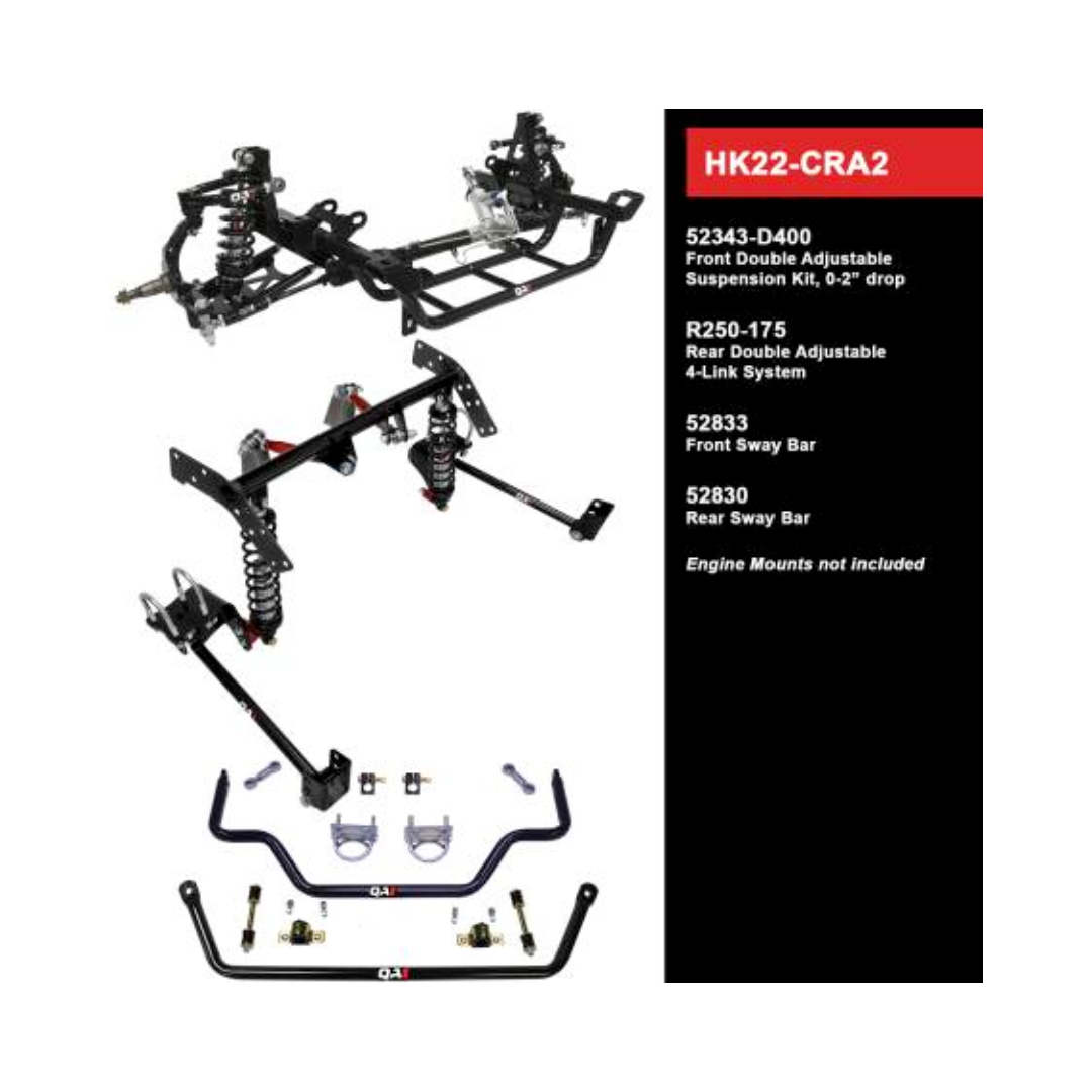 1967-1972 Mopar A-Body, 0-2" Drop, Handling Kit, Level 2, QA1 HK22-CRA2