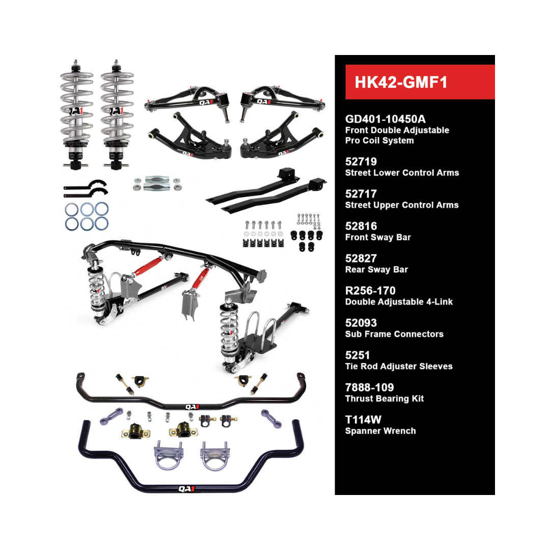 1967-1969 Camaro, Level 2, Handling Kit, 4 Link, Coil Overs, QA1 HK42-GMF1