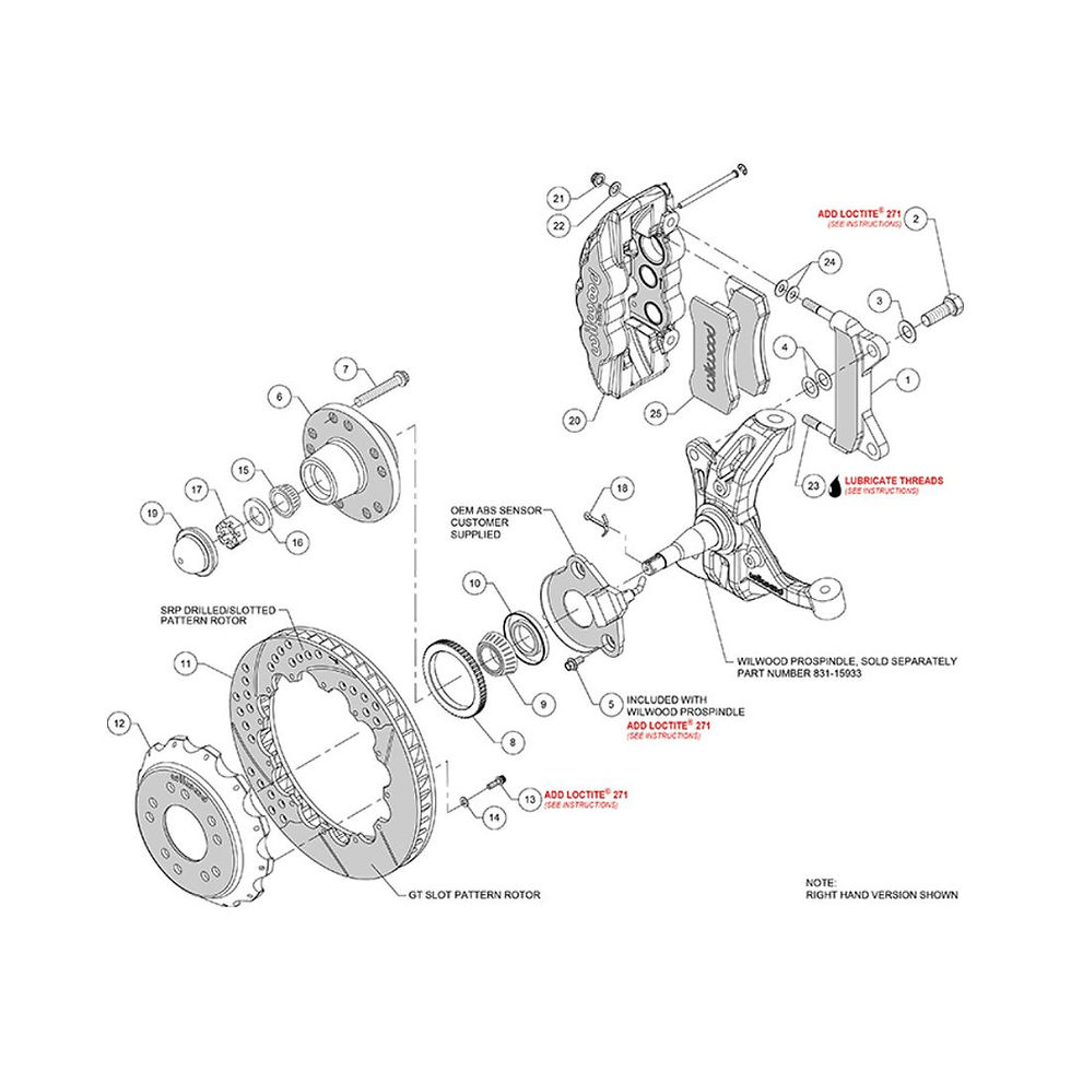 Thumbnail: 1988-1998 C1500, 14" AERO6 Big Front Brake Kit, Wilwood 140-15951
