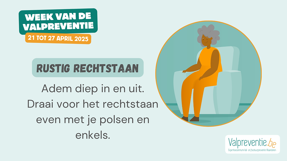 Sta rustig recht om een val te vermijden