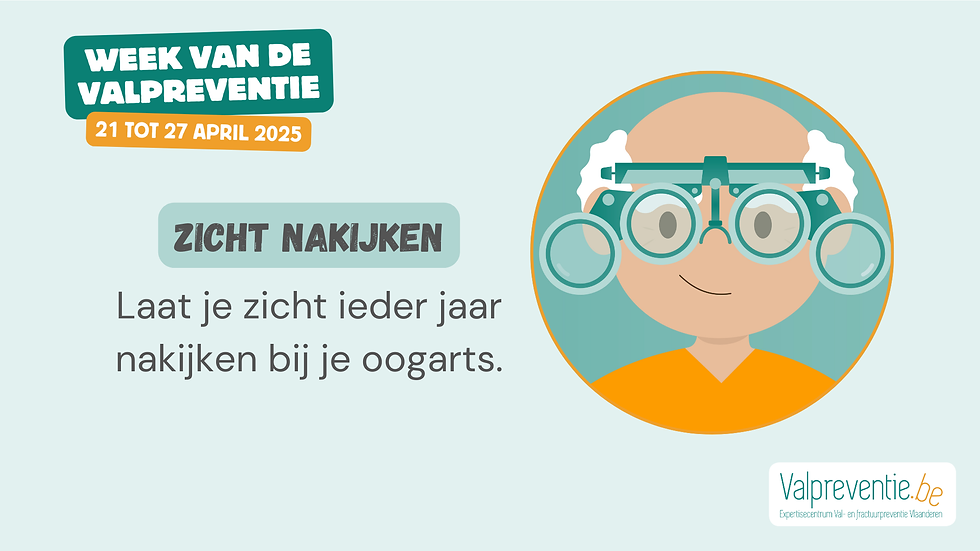 laat je zicht nakijken om een val te vermijden