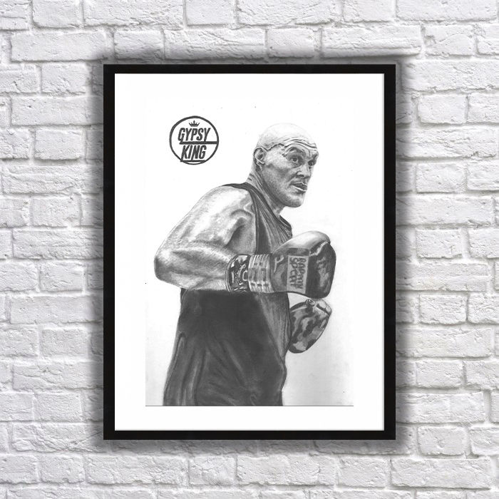 Gypsy King - Tyson Fury Fine Art Drawing - digital print