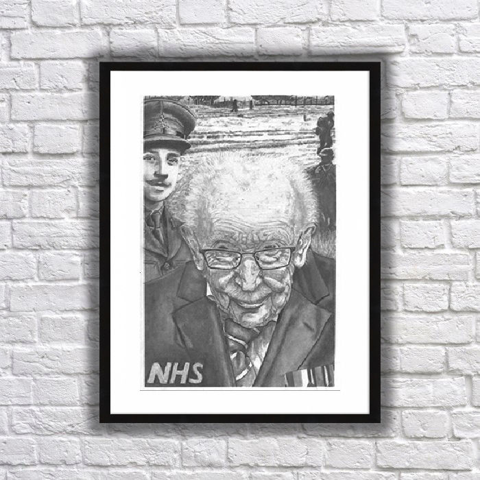 Colonel Tom Moore Fine Art Drawing - digital print