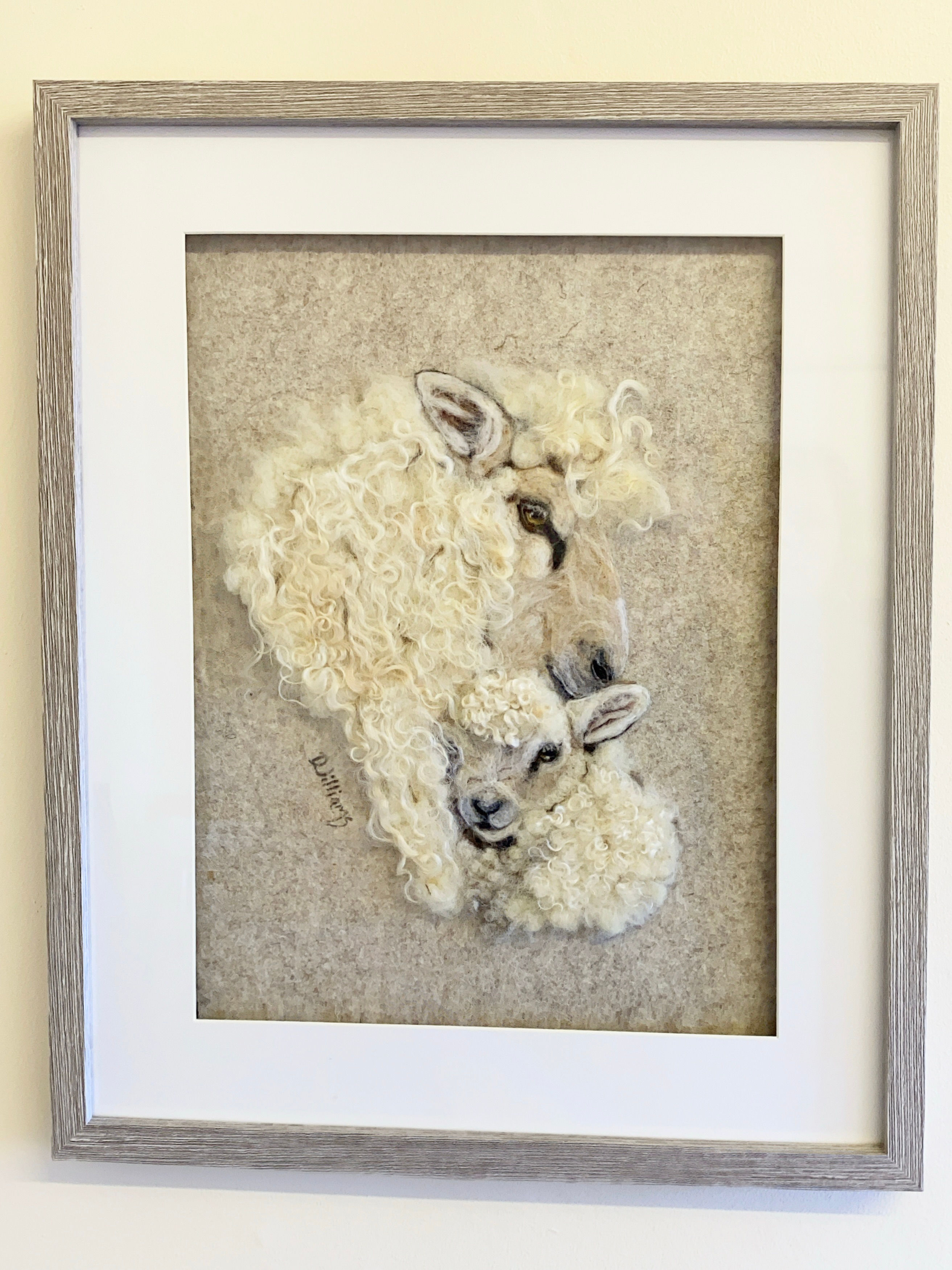 Handmade Needle Felt Sheep Portrait – Commission of Your Own Sheep Avail