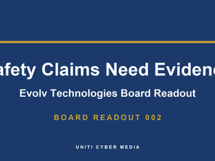Evolv Technologies and the FTC AI security screening claims matter. UNITI Cyber Media AI governance case study cover image.