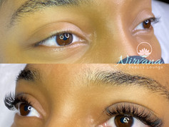 Before/After Russian Volume Lash Extensions