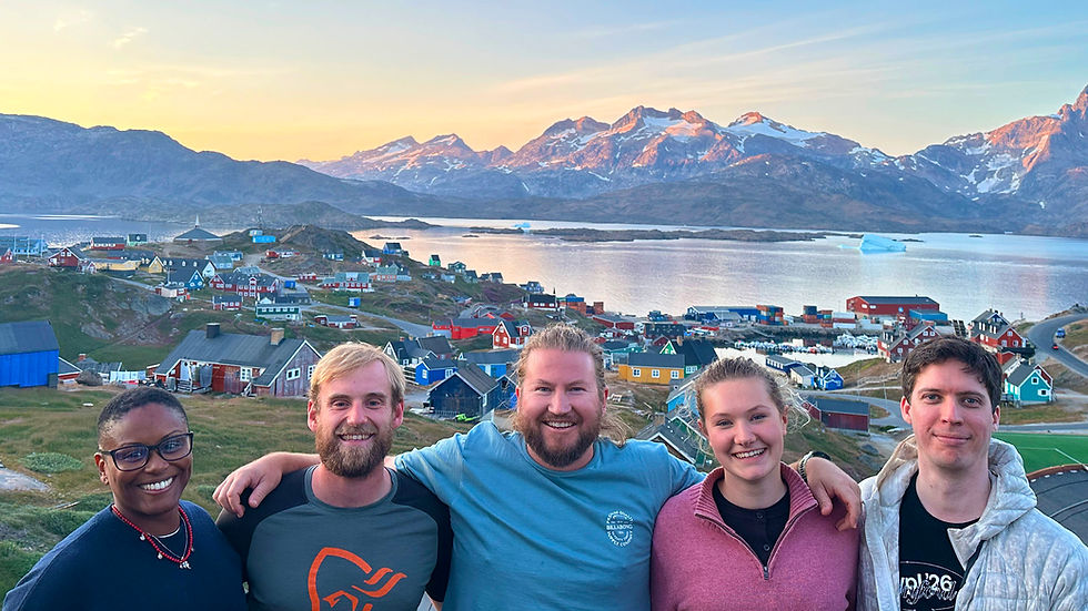 The team with beautiful Tasiilaq