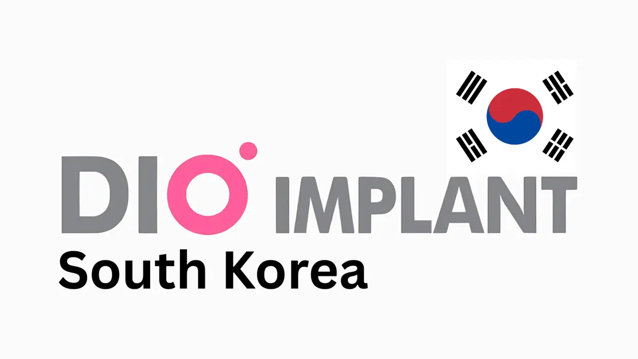 DIO Implant logo with South Korean flag.