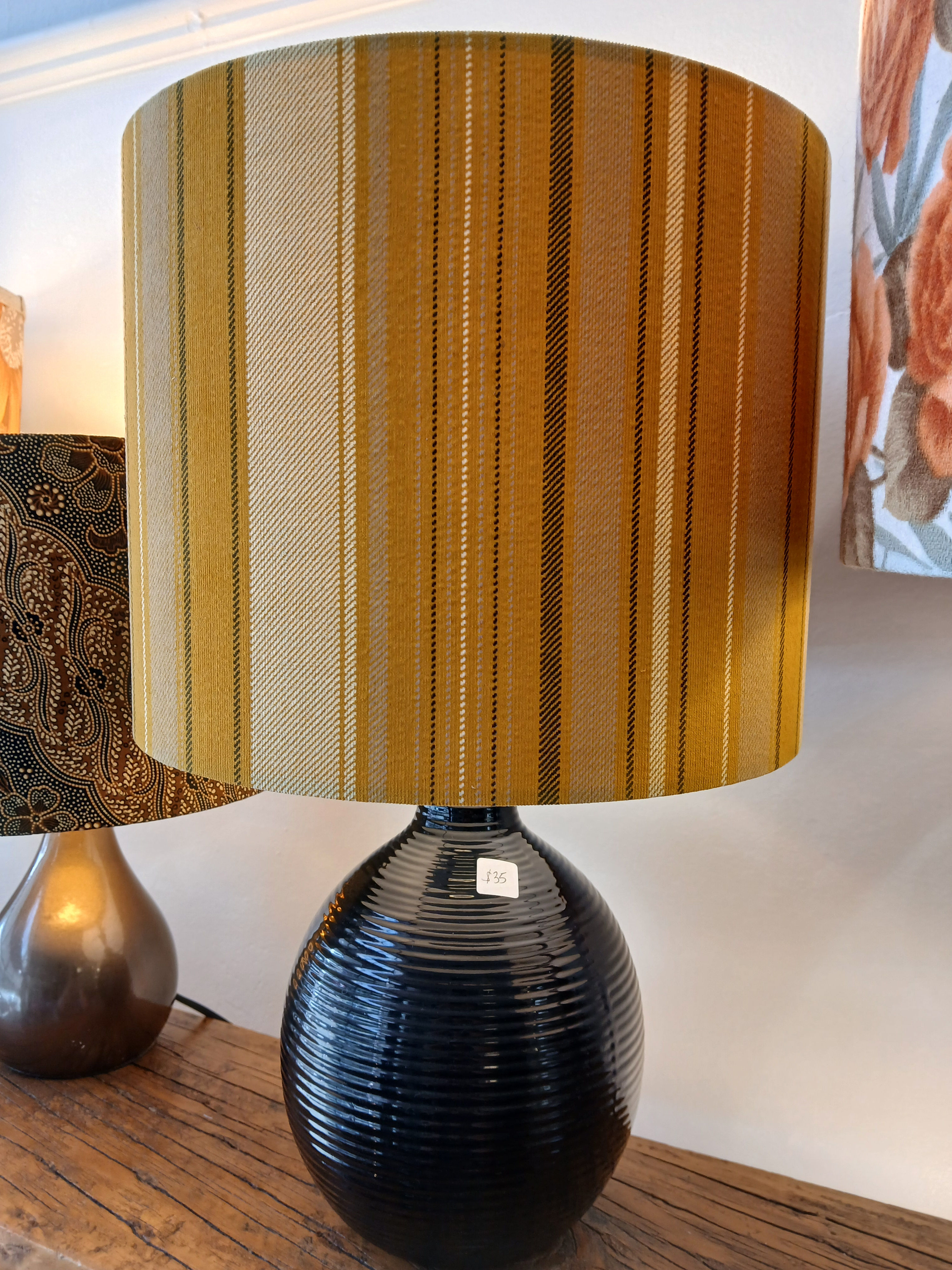 Mustard Stripe Shade 30cm