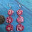 Thumbnail: Handmade hot pink glitter  dangle earrings