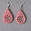 Thumbnail: Handmade pink glitter Christmas snowflake earrings