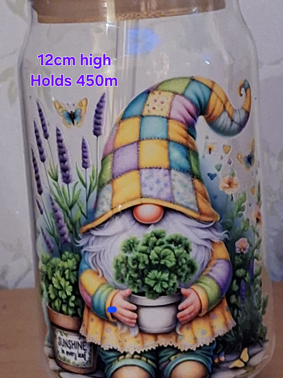 Thumbnail: Spring time gonk glass cup with bamboo lid