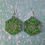 Thumbnail: Handmade green glitter sun, moon; stars earrings on s