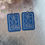 Thumbnail: Blue moon tarot card earrings on silver plated hoo