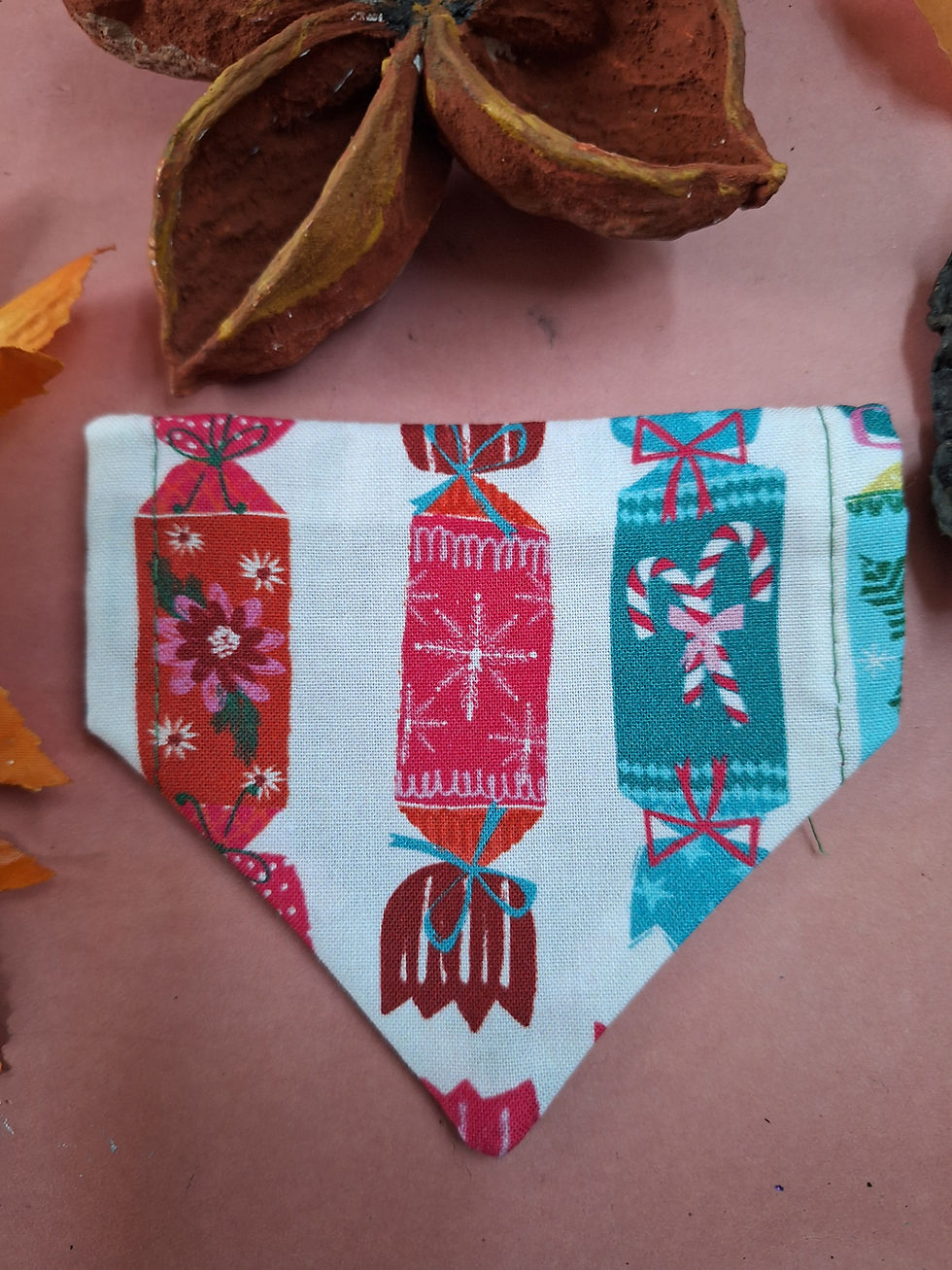 Thumbnail: Reversible Christmas cracker pet bandana