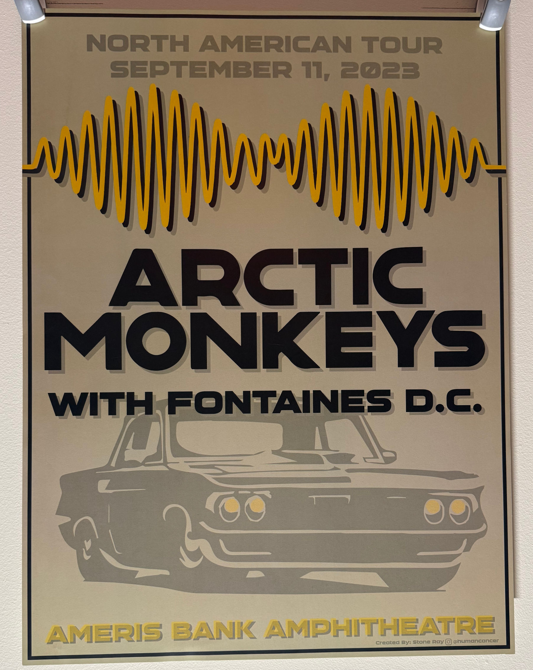 ARCTIC MONKEYS North American Tour Poster, FONTAINES D.C. Atlanta GA 9/11/2023