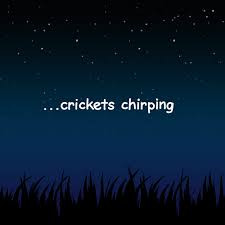 chirp, chirp.