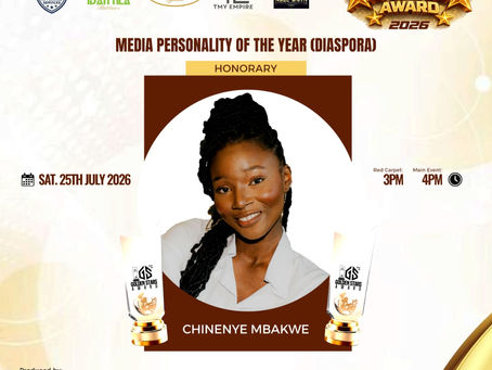 Chinenye Mbakwe, Honoured as Media Personality of the Year at Golden Stars Award 2026