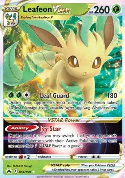 Leafeon V ASTRO ultra rara 014/159 Near Mint (IT)