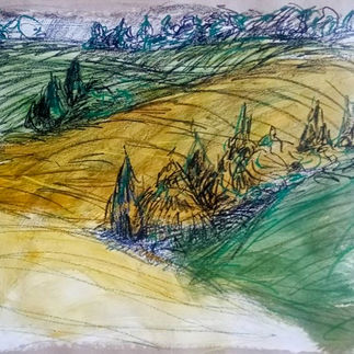 Akril i pastel na natron papiru (100x70cm)