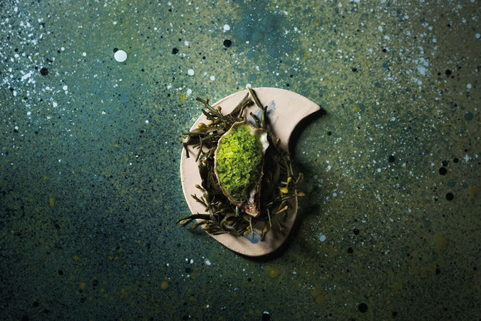Comptoir De Vie, Paris: Bar Snacks, Chicken, Oyster, and Mushroom Crisps. Photography: Millie Tang