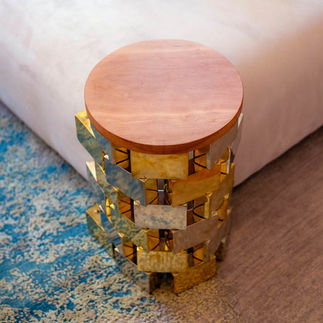 Things From - LGD Distribution, STOOL BRASS WOOD.. Courtesy of Things From _ LGD Distribution
