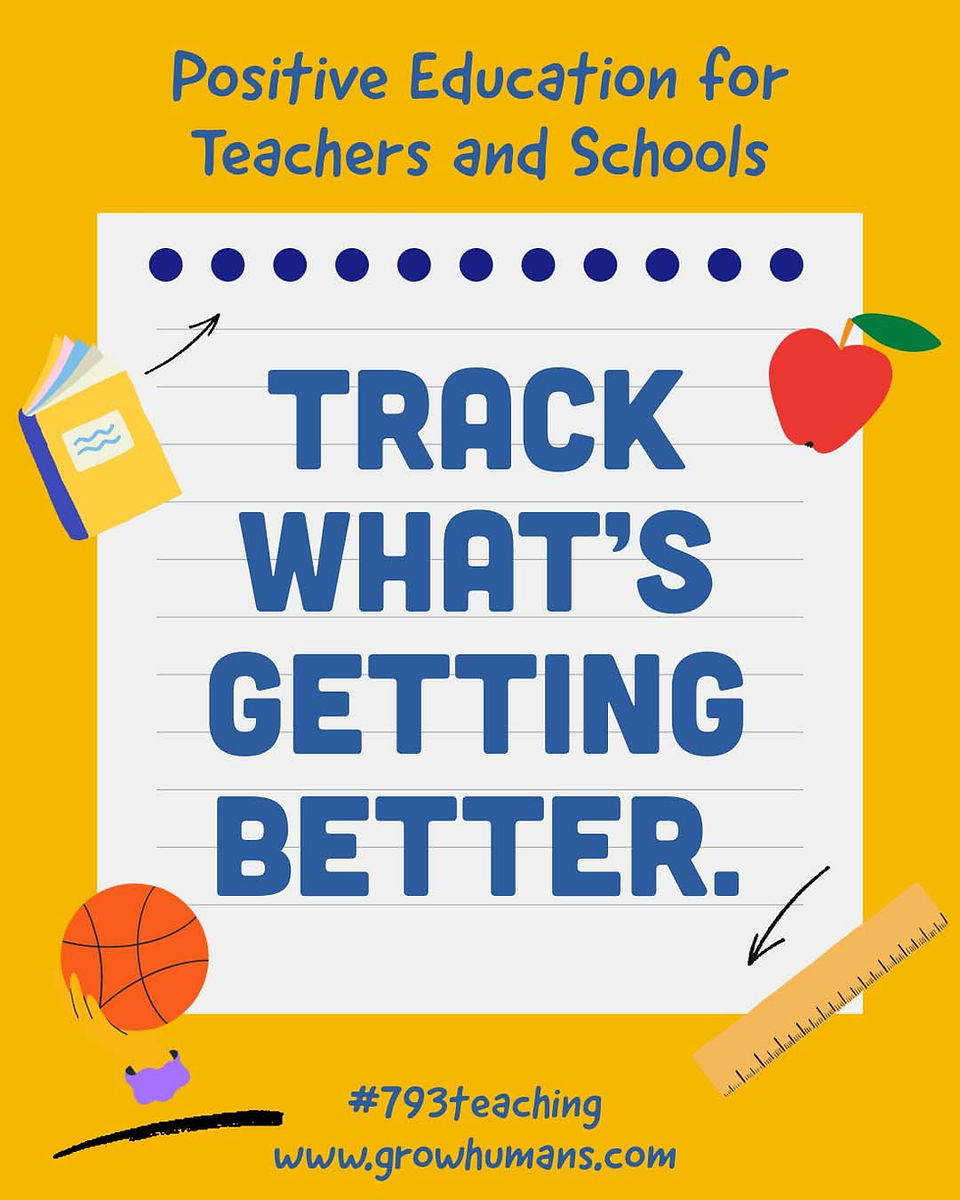Track what’s getting better.