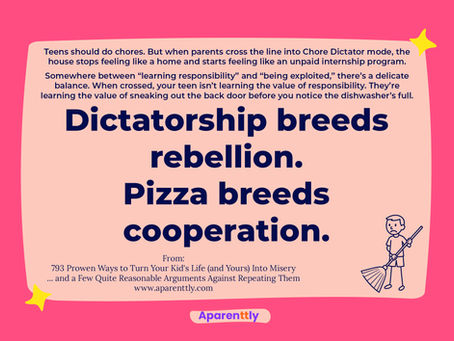 Poster with the text: Dictatorship breeds rebellion. Pizza breeds cooperation.