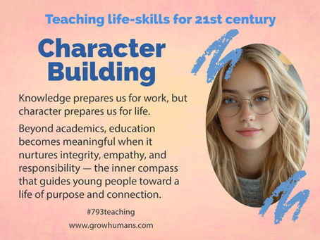 Beyond academics, education becomes meaningful when it nurtures integrity, empathy, and responsibility — the inner compass that guides young people toward a life of purpose and connection.