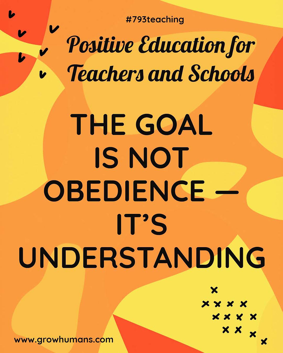 THE GOAL IS NOT OBEDIENCE — IT’S UNDERSTANDING
