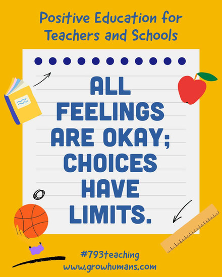 All feelings are okay; choices have limits. 