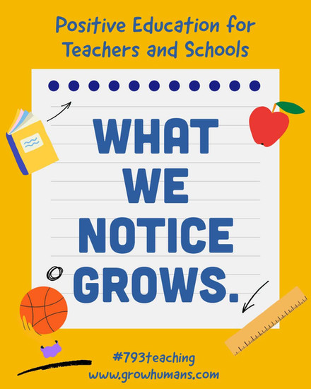 What we notice grows. 