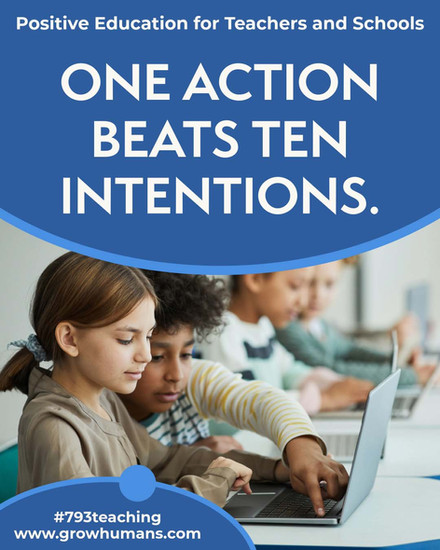 One action beats ten intentions. 