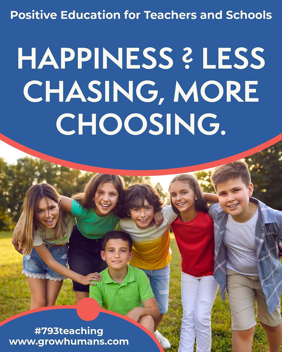Happiness? Less chasing, more choosing. 