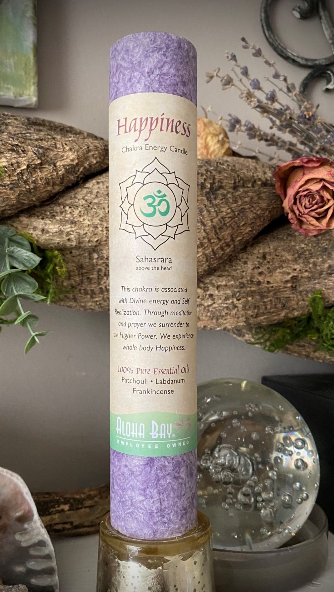 Happiness - Chakra pillar candle