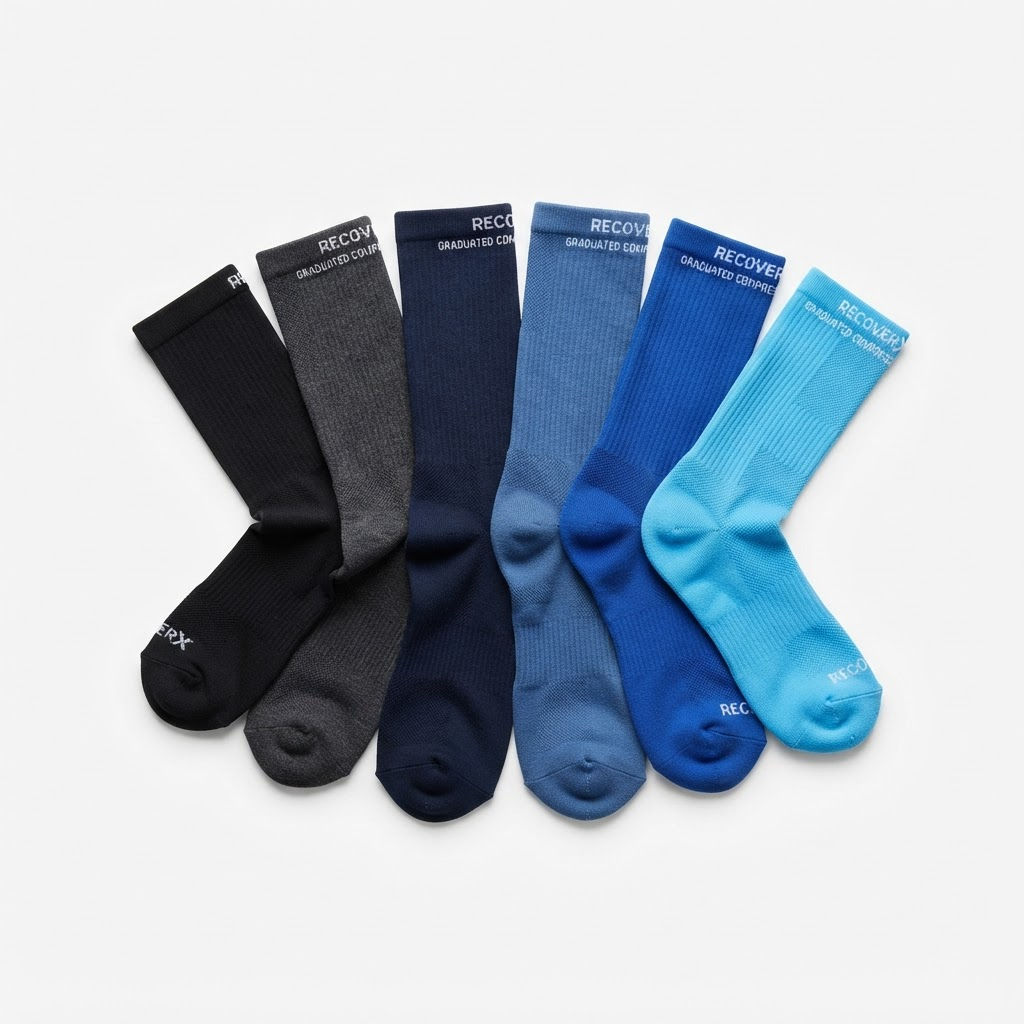 RecoveryPro Graduated Compression Socks 6-Pack