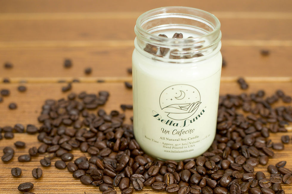 Un Cafecito - 100% Soy Candle - With Real Roasted Coffee Beans!