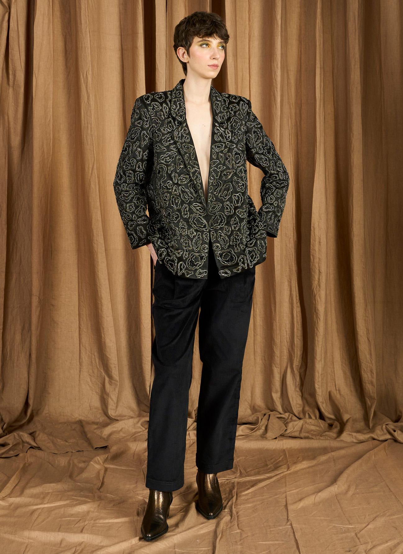 The Leopard Embroidered Blazer