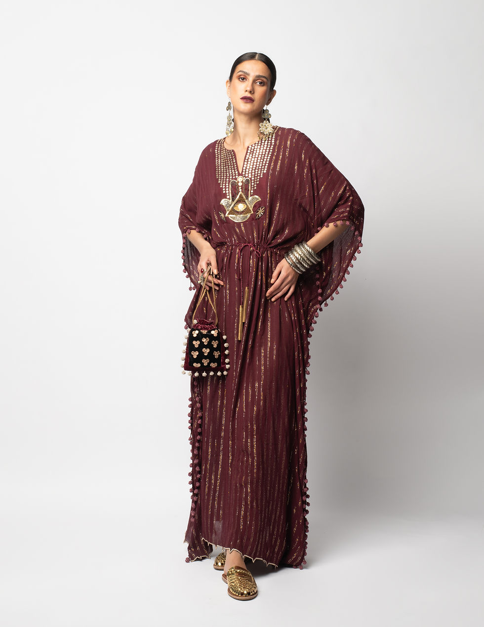 Drawstring Hamsa Kaftan