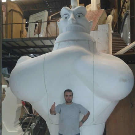 large-scale hand carving