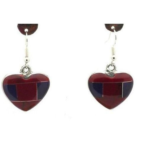 Red Jasper Heart Earings
