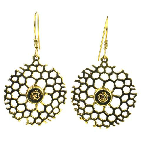 Beehive Bomb Casing Earrings