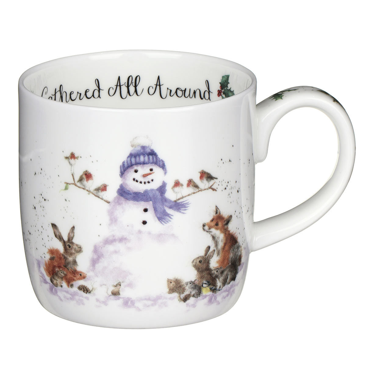 Wrendale Gathered All Around Snowman Mug Royal Worcester