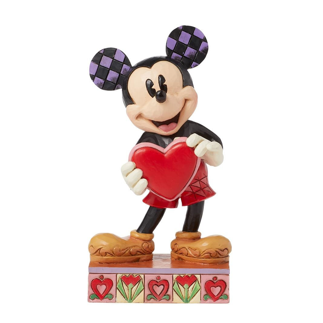 A Love Note (Mickey with Personalised Heart Figurine)