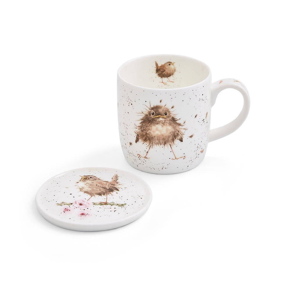 Thumbnail: Wrendale - Flying the Nest - Birds Mug   Coaster Set