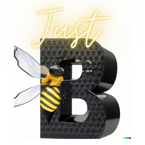 Just B Logo for the Just B collection of clothing.  Bee with the letter B