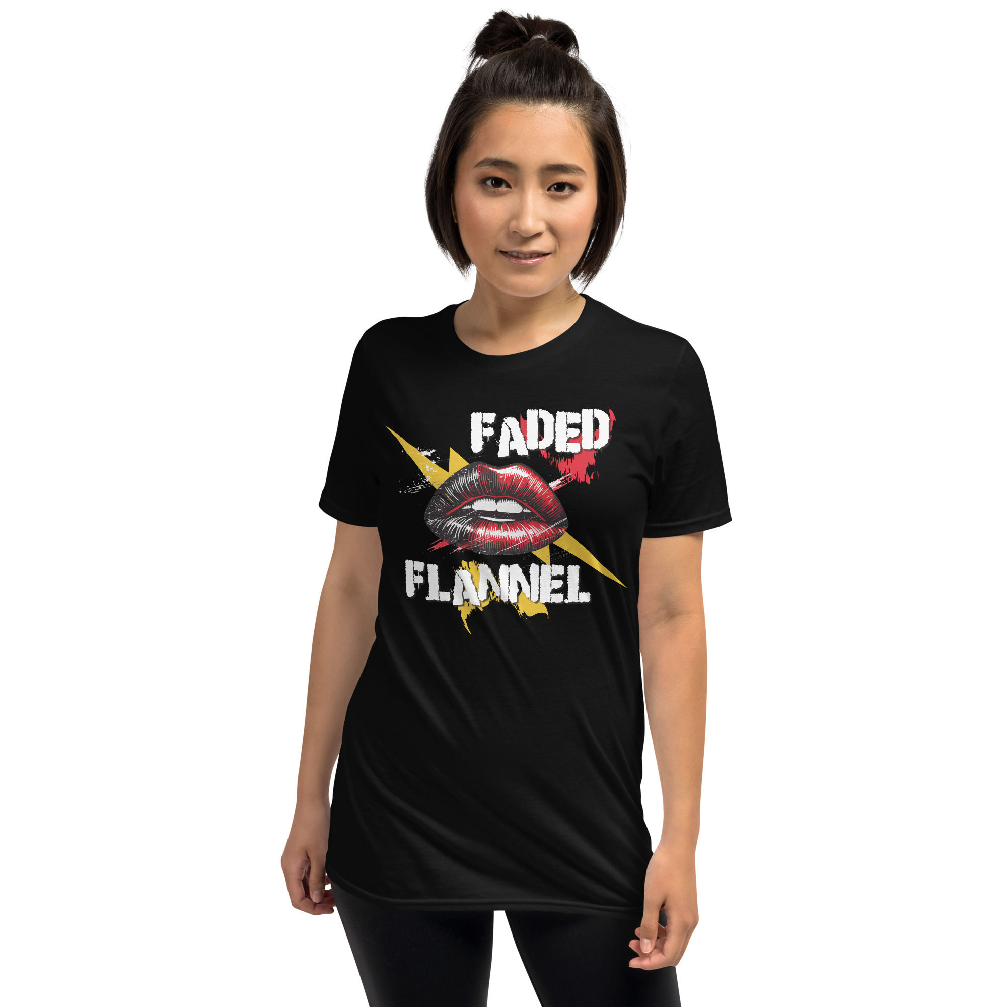 Faded Flannel - Lips 2 - Short-Sleeve Unisex T-Shirt