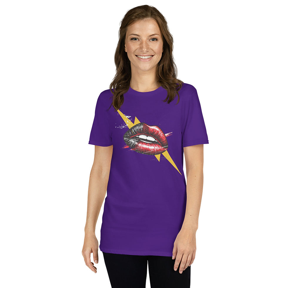 Thumbnail: Faded Flannel - Lips 2 - Short-Sleeve Unisex T-Shirt